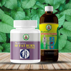 Ayur Brahma SF Advance Fat Burn Powder(100 gm) & Stomach Kare Combo(450 ml)