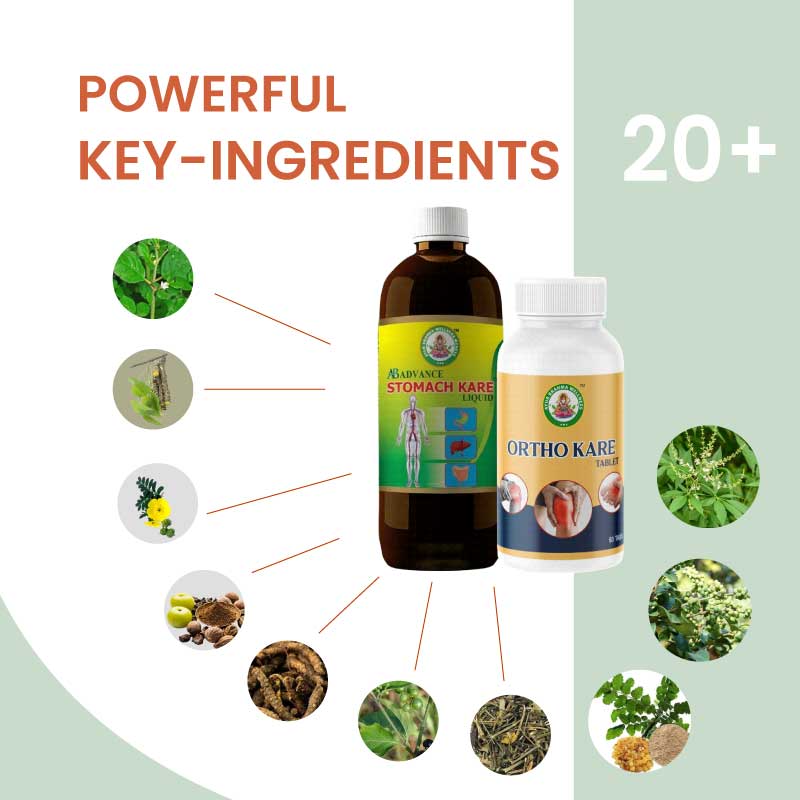 Ayur Bramha Advance Ortho Kare X Plus Tablets & AB Advance Stomach Kare Combo